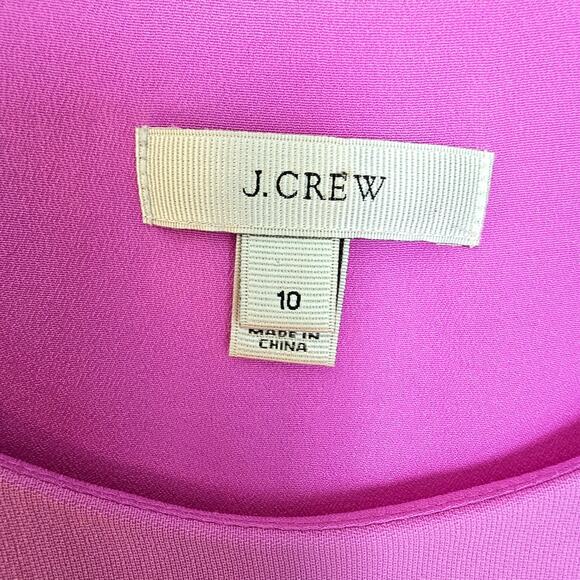 Women's J. Crew Purple Fit & Flare Camille Dress - Picture 4 of 5